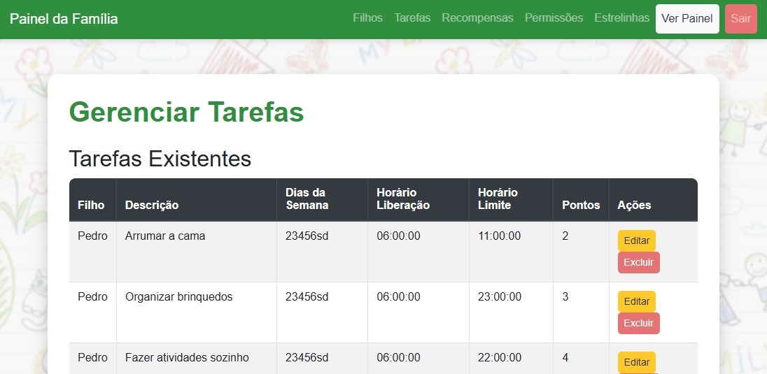 Tela do Sistema