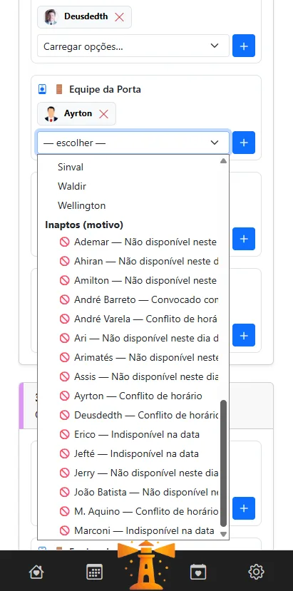Tela 12 do sistema Atalaia