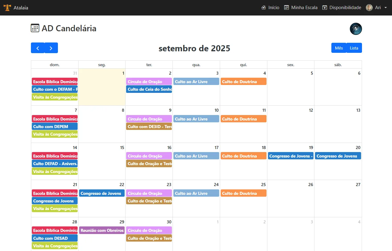 Tela 3 do sistema Atalaia
